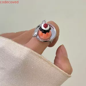 CODECOVED Bánh Dâu, Thìa Nĩa Bánh Mousse Nhẫn, Hợp Thời Trang Mở Hợp Kim Cổ Điển Nhẫn Thạch Nhẫn Đảng
