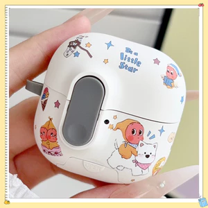 Hộp đựng tai nghe thiết kế mở bằng một cú nhấp chuột cho Airpods 4 Pro 3 2 Dễ thương Twinkle Ngôi sao nhỏ Hoạt hình Di động TPU mềm Tai nghe không dây Vỏ bảo vệ chống trầy xước