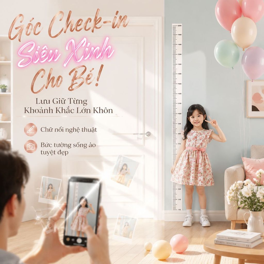 🔥Giá sốc🔥Dễ gỡ decal đo cao | Trong suốt sticker đo cao |Cho bé thước đo cao | decal trẻ | miếng 2m | sticker suốt