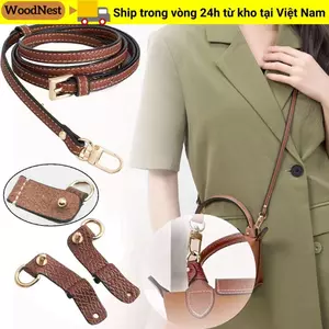 WOODNEST Dây Da Thật Chính Hãng Nữ Chuyển Đổi Chuyển Đổi Khóa Treo Cho Longchamp