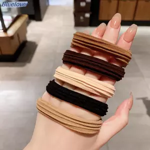 Bluelover 10 Chiếc Dây Buộc Tóc Liền Mạch Đàn Hồi Cao Cho Nữ Bé Gái Bền Đuôi Ngựa Giá Đỡ Đơn Giản Dây Cao Su Tính Khí Phụ Kiện Tóc Mới