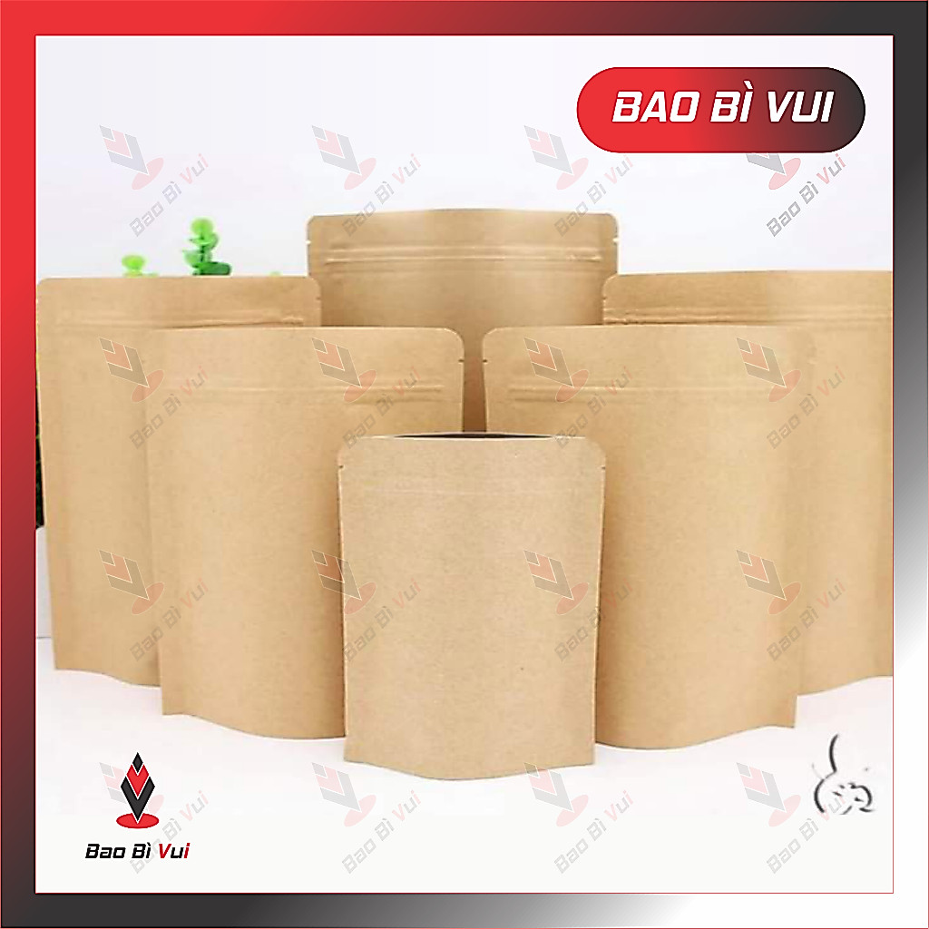 [500g -1kg ] Túi zipper đáy đứng đủ chất liệu/ kích thước - BAO BÌ VUI