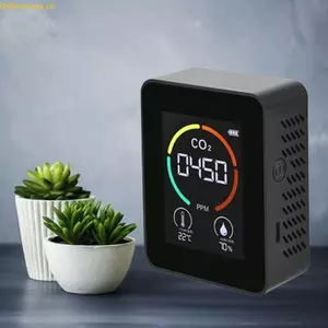 Fol Digital CO2 Meter Màn hình chất lượng không khí 1200mAh với cảm biến độ ẩm nhiệt độ để sử dụng văn phòng Phân tích không khí chính xác