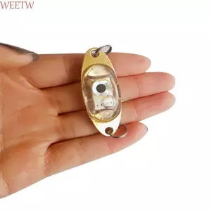 WEETW Dưới Nước Hình Mắt Cá Dụ Ánh Sáng, Đèn Pin Hình Mắt Thả Sâu Hợp Kim Nhôm LED, Nhiều Màu Hình Mắt Mini LED Mini Flash Cá Dụ Phụ Kiện Câu Cá