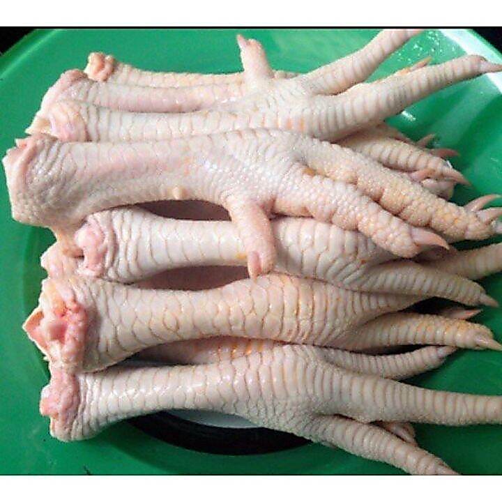 [Giao HCM] Chân Gà Tươi Có Xương size nhỏ Cấp Đông Túi 1kg Trắng Sạch Giòn Ngon