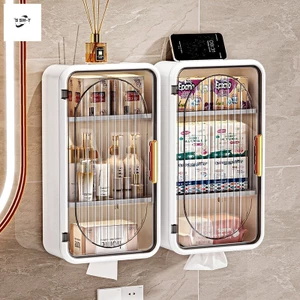 Tủ đựng đồ phòng tắm từ tính treo tường - Giá chống bụi để sắp xếp tại nhà