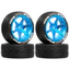 4 68mm 12mm Hex Kim Loại TE37 Vành Bánh Xe Lốp Cho Tamiya TT01 TT02 TT02B TA06 XV01 XV02 PTG-2 1 / 10 RC Racing Xe Nâng Cấp Phần