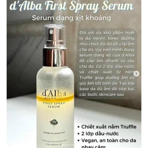 XỊT KHOÁNG D'ALBA VÀNG FIRST SPRAY SERUM 100ML DATE 2029