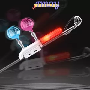 TMOY Câu Cá Cắn Báo Động Cần Câu Cá Đôi Chuông Cần Kẹp Đầu Đèn Cảm Ứng Đèn Flash Đêm Sáng LED Không Có Pin Câu Chuyện Flash LED TMOY