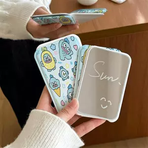 Đại Đại bàng biển đầu xanhGươxanh Gọn Gấp Trang Điểm Mini Da PU Để Bàn Dễ Mang Đi