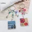 LUImo Thời Trang Đơn Giản Handmade Thẻ Đính Hạt Móc Khóa Mặt Dây Chuyền Dành Cho Nữ Cô Gái Sáng Tạo Bapa Trang Trí Phụ Kiện Quà Tặng SBS
