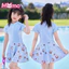 Đồ bơi thể thao tập luyện và thi đấu cho bé gái, Đồ bơi một mảnh thoải mái và khô nhanh