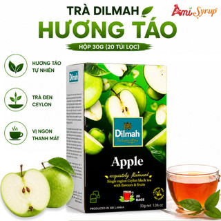 Trà Dilmah Hương Táo - Hộp 30g (20 Túi Lọc), Hương Vị Tươi Mát, Thư Giãn