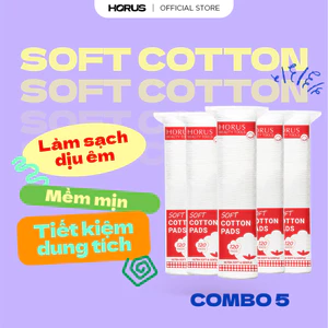 Combo 5 Bông tẩy trang Soft Cotton Pads 120 pads