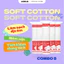 Combo 5 Bông tẩy trang Soft Cotton Pads 120 pads