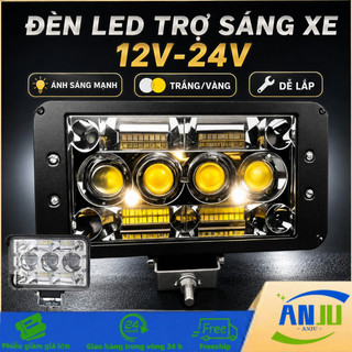 Đèn LED Trợ Sáng Xe Hơi 12V 24V - Ánh Sáng Mạnh, Chịu Nước, Dễ Lắp, Tăng An Toàn Đêm & Sương Mù
