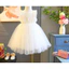 ✿ Bé Gái Dây Ren Trắng Vải Tuyn Đầm Công Chúa Ren Hoa Bodice Trẻ Em Đảng Hoa Cô Gái Áo