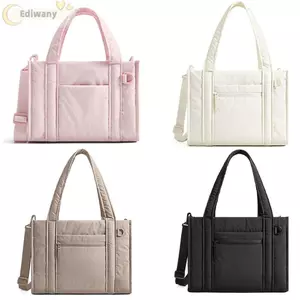 Túi Tote Puffer EDIWANY dành cho nữ, Túi xách nhiều túi Nylon, Túi đeo chéo Quilted chống nước dung tích lớn thông thường đa năng dành cho trường đại học du lịch