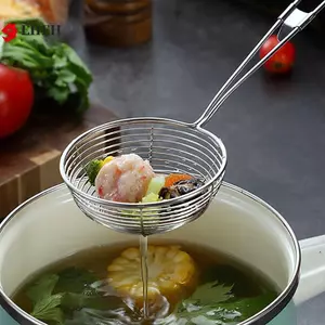1 Máy Lọc Tay Cầm Màu Đỏ Thép Không Gỉ Bong Bóng Trà Rây Trà Sữa Thìa Lọc Ngọc Trai Bền Đẹp An Toàn Tròn Tiện Ích Nhà Bếp VN