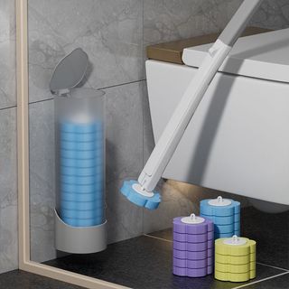 Bàn chải vệ sinh dùng một lần Đầu thay thế miếng bọt biển Bộ bàn chải làm sạch nhà vệ sinh Không có góc chết Khử nhiễm Hộ gia đình Bàn chải vệ sinh có thể ném được