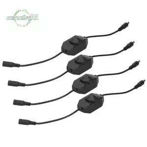 CATMALLER88 4 Bộ điều chỉnh độ sáng LED, Bộ điều khiển điều chỉnh độ sáng RGB màu đen ABS, Đèn dây LED điều chỉnh độ sáng dải DC12V-24V bền