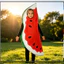 GC1 Dinh Dưỡng Tháng Trang Phục Trẻ Em Dưa Hấu Trang Phục Trái Cây Cosplay RolePlay Cho Tiệc Halloween Trang Phục GC1