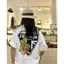 Xiashan Tiger 200GSM American retro xe máy nam nữ 100% Cotton cao cấp Áo thun ngắn tay cổ tròn dáng rộng