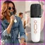 Máy Karaoke Mini Máy Karaoke Di Động Xe Không Dây Thiết Bị Hát Gia Đình Giải Trí Có Micro Cho lyuvn