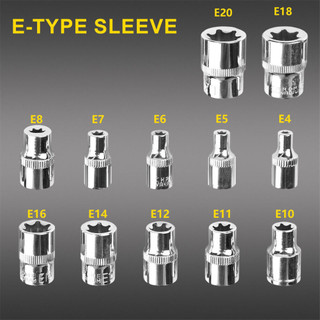 Bộ kết nối tuýp E 34 chi tiết - Đầu lục giác điều chỉnh tiện lợi