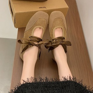 Giày cao gót mũi vuông Giày cao gót nữ có dây buộc thoải mái