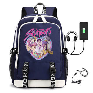 GC2 SAjA Ba Lô Bé Trai Cho Học Sinh In Dung Tích Lớn Đa Năng K-Pop Demon Hunters School Bag CG2