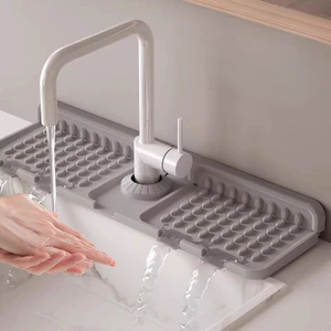 Tấm thoát nước vòi Bồn rửa chén Khối nước bồn rửa có thể cắt cạnh hẹp Chậu rửa Tấm silicon thấm nước chống văng