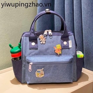 Phong Cách Nhật Bản Dạo Phố Nhỏ Túi Vuông Nữ Thường Ngày Đa Năng Túi Xách Vải Lanh Họa Tiết Một Vai Túi Túi Mẹ