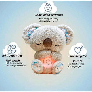 【BabyJoy】đồ chơi koala phát sáng,Búp bê Koala, Có Đèn và Nhạc Du Ngủ Nhẹ,Giúp Bé Vào Giấc Ngủ Ngon