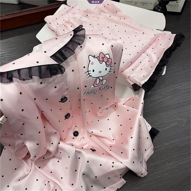 Bộ đồ ngủ Hello Kitty phong cách dễ thương, dài tay dành cho mùa xuân thu