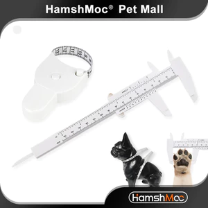 HamshMoc Bộ đo lường thú cưng Băng và kẹp chính xác Thiết kế di động Sử dụng đa năng cho chó mèo mọi giống