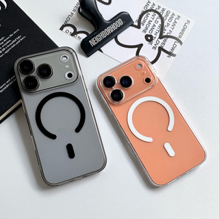 [JLK] Ốp từ tính siêu mỏng bằng nhựa cứng trong suốt sang trọng cho iPhone 17 Air 16E 16 15 14 Plus 13 Pro Max Vỏ bảo vệ Camera