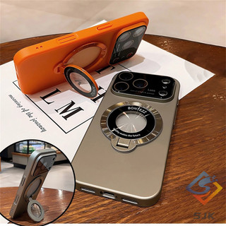 Mới Vũ Trụ Màu Cam Vô Hình Gấp Giá Đỡ Ốp Lưng Điện Thoại IPhone 17 Pro Max 17Air 13 14 15 16 Pro Max Plus Vỏ Từ Tính Mỏng Pc Chống Sốc