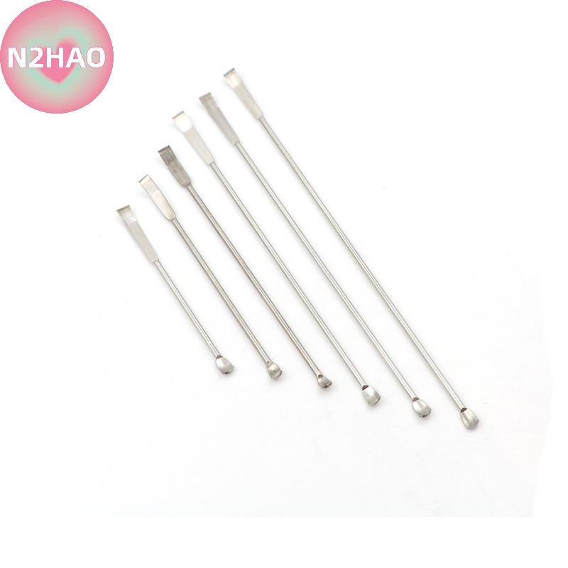 N2HAO Phòng thí nghiệm bằng thép không gỉ Micro Thìa thuốc Muỗng Xẻng Dược phẩm n