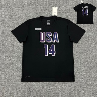 Bộ đồ tập bóng rổ thể thao American Dream Team USA dành cho các ngôi sao như Adeba Joe Davis và Booker với áo thun ngắn tay thoáng khí