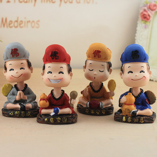 Sáng Tạo Di Chuyển Đầu Monk Xe Ô Tô Jigong Đồ Trang Trí Nhựa Thủ Công Trang Trí Nhà Cửa Quà Tặng Cho Nam Nữ ZXZQ