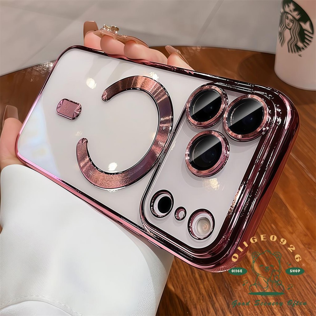 【 Ốp lưng iPhone17 】 Vỏ điện thoại mạ từ tính iphone17 Pro Max 16 15 14 13 12 cho vỏ iPhone Vỏ mềm silicon TPU chống sốc