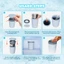 Cốc Rơm WANYEDI có Khay Đá, Cốc Khuôn Silicon Xanh Tím Hồng, Cốc Làm Mát Chống Bụi Đông Lạnh Nhanh Đa Năng Mùa Hè