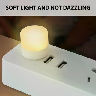 1 / 10 Chiếc Mini USB Đèn Ngủ Ấm Trắng Bảo Vệ Mắt Sách Đọc Sách Đèn Cắm USB Máy Tính Sạc Điện Di Động Đèn Ngủ LED