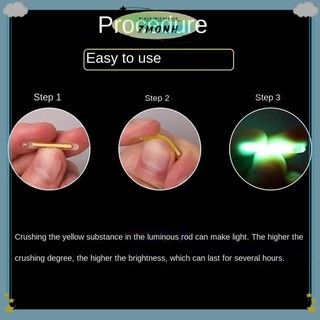 ZMONH 50 Cái / lốc 2.2-4.5 Mm Ánh Sáng Ban Đêm Câu Cá Phao Đèn Bóng Phát Sáng Dính Phụ Kiện Câu Cá Huỳnh Quang Lightstick