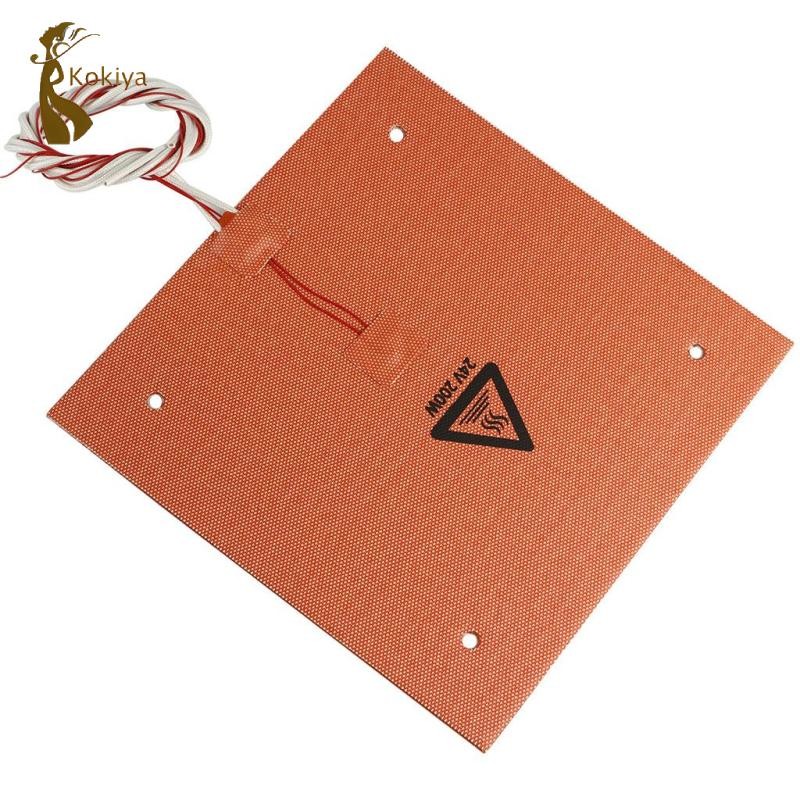 Kokiya 200x300x3mm 750W 220V Tấm sưởi silicon Máy in 3D Giường sưởi ấm Tấm lớn