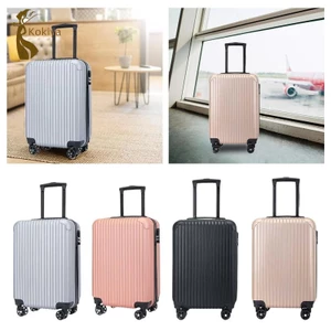 Vali Cabin 20in Thời Trang Công Suất Lớn Dây Kéo Cho Người Lớn Tay Cầm Cao Su Màu Trơn Nhẹ Vỏ Cứng Im Lặng Bánh Xe