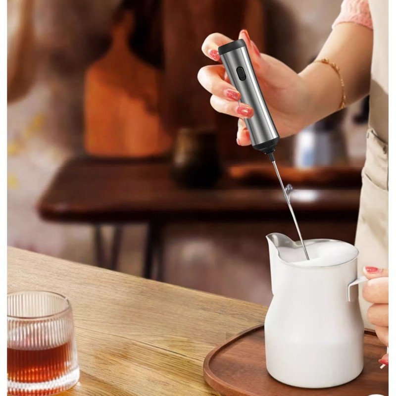 Máy đánh bọt cafe cầm tay (có/không giá đỡ): Điện cấp thực phẩm, 10s xong bọt – Dùng siêu tiện!