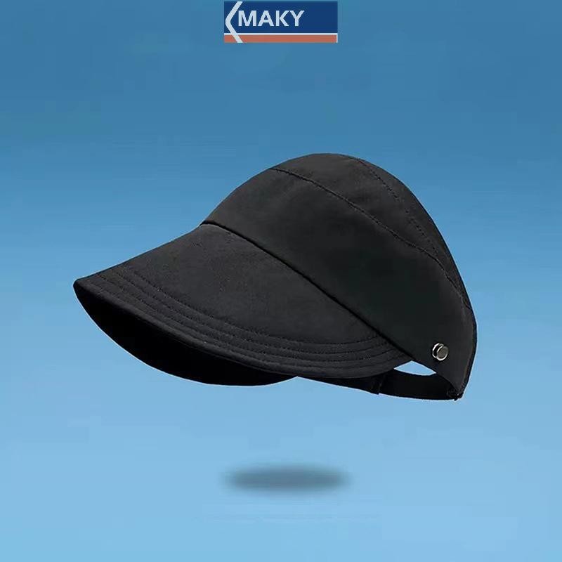 Onetimingcool Có Thể Gập Lại Vành Rộng Đuôi Ngựa Mũ Chống Nắng Cho Nữ Chống Tia UV Mũ Che Nắng Nữ Giải Trí Có Thể Điều Chỉnh Bãi Biển Ngoài Trời Người Cá Mũ VN