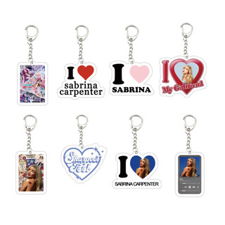 Popular Singer Sabrina Carpenter Keychain for Accessories Bag Acrylic Key Chain Key Ring Funny Pendant Keyrin